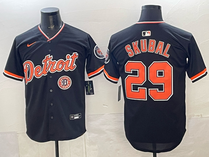 Men Detroit Tigers #29 Skubal black Game Nike MLB Jersey 2026001
